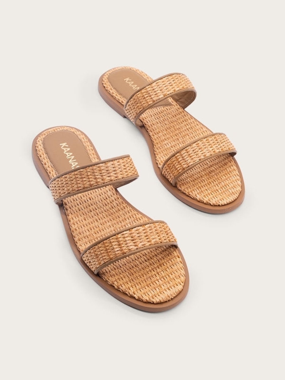 Kaanas Barita Woven Double-Strap Sandals
